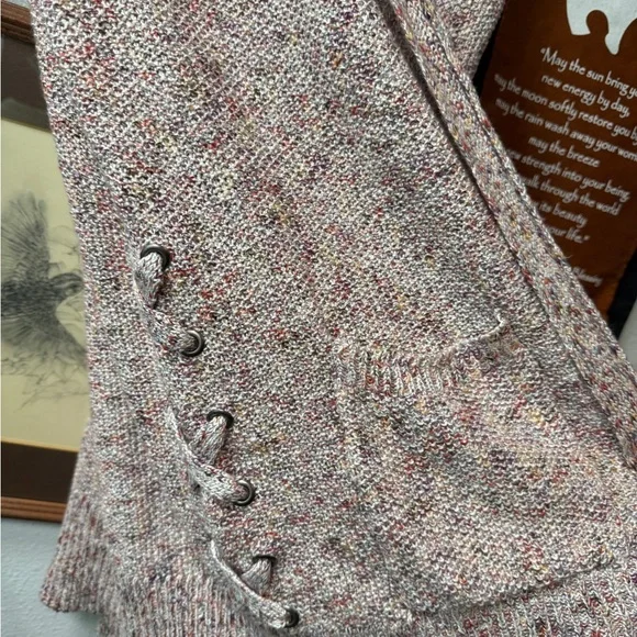 NWT SO Blush pink confetti  Long Knit Cardigan Sweater - Picture 6 of 8